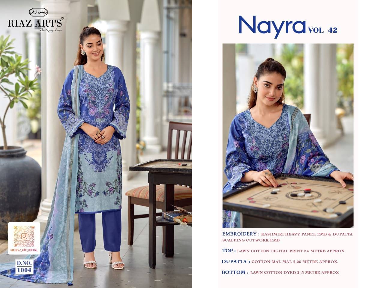 NAYRA VOL 42 By RIAZ ARTS 1001 To 1008 Series Beautiful Festive Suits Stylish Fancy Colorful Casual Wear & Ethnic Wear Pure Cotton Print Dresses At Wholesale Price